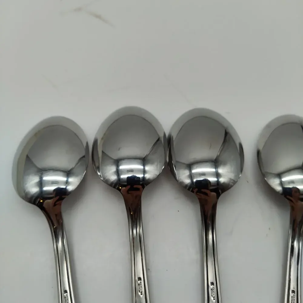 6X Tbsp Henckels Zwilling HEN12 Stainless Flatware Table Spoons